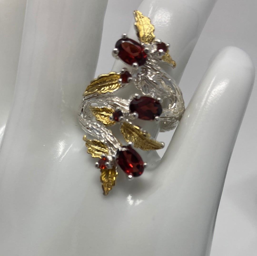 Genuine Glorious Garnet Ring