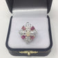 Precious Pink Tourmaline & Opal Ring
