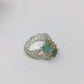 Genuine Emeralds Pear Shaped Ring