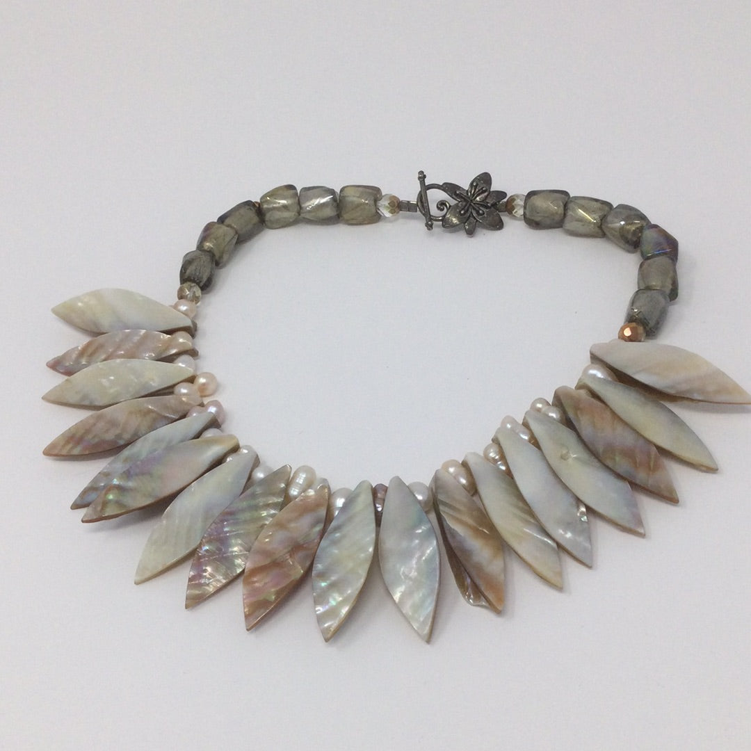 Mother Of Pearl Collar Necklace | Artist Original by Miss Debbie