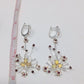 Shooting Stars, Genuine Opals & Garnet Earrings