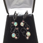 Genuine Fiery Opal & Pink Tourmaline Earrings
