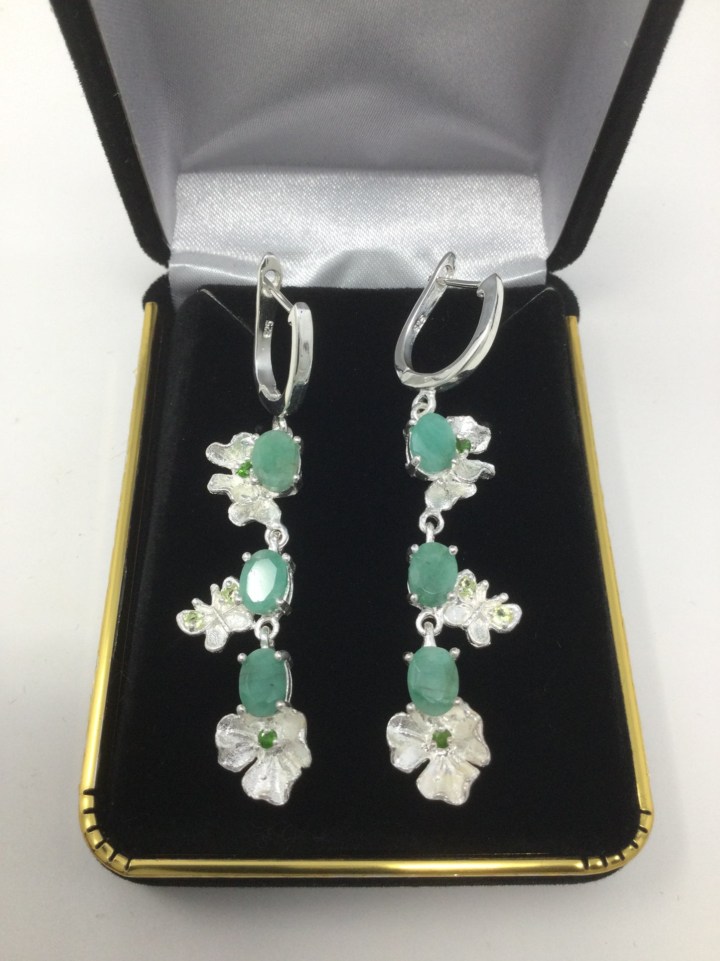 Epiphany of Genuine Emerald Earrings