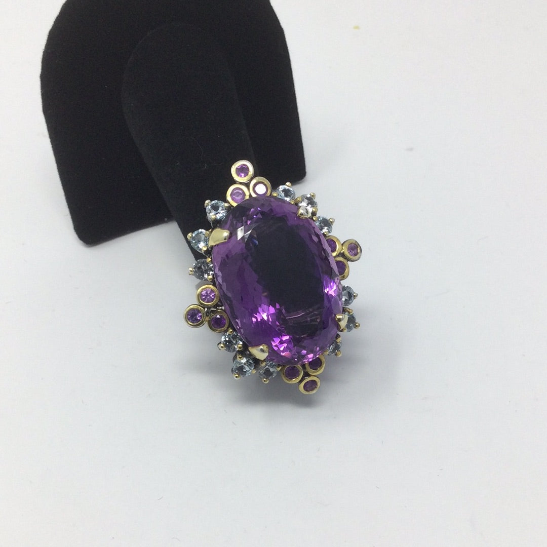 Iconic Mr. Big 48CTW Genuine Amethyst Ring