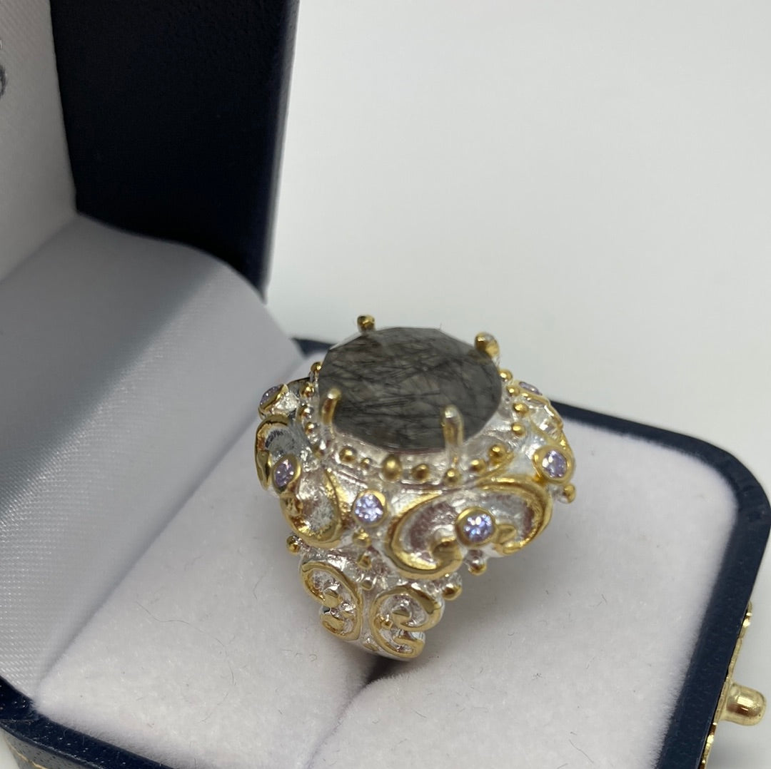 Genuine Rutilated Faceted Quartz