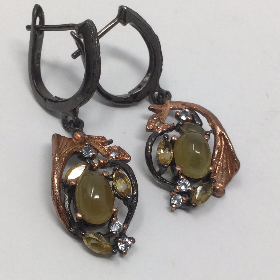 Genuine Cats Eye Earrings