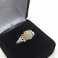 Hot Fiery Genuine Opal & Garnet Ring