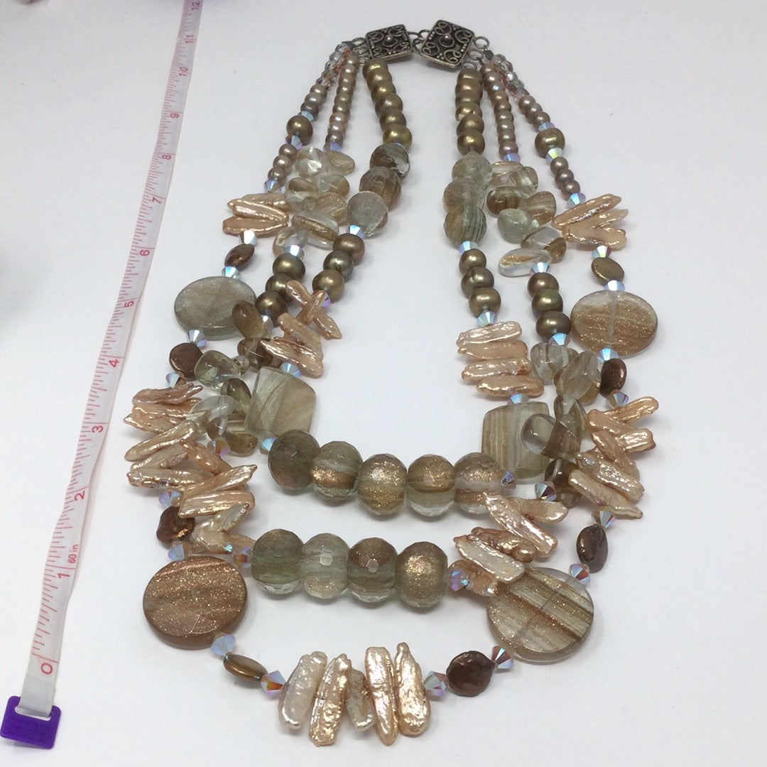 The 'Your Royal Highness', Genuine Golden Pearl Necklace | Handmade Artist Original