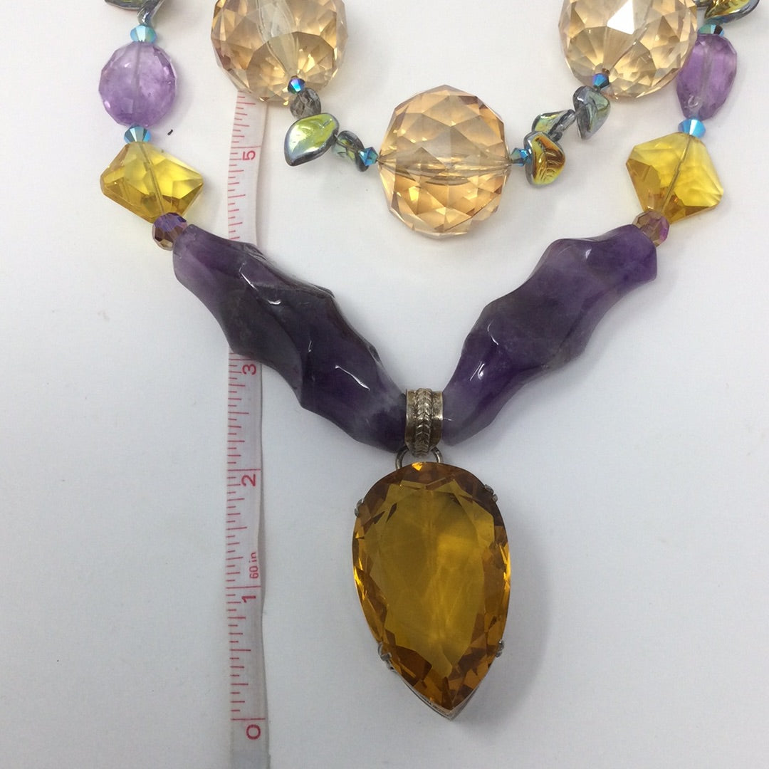 Celestial Genuine Amethyst Necklace Artist Original