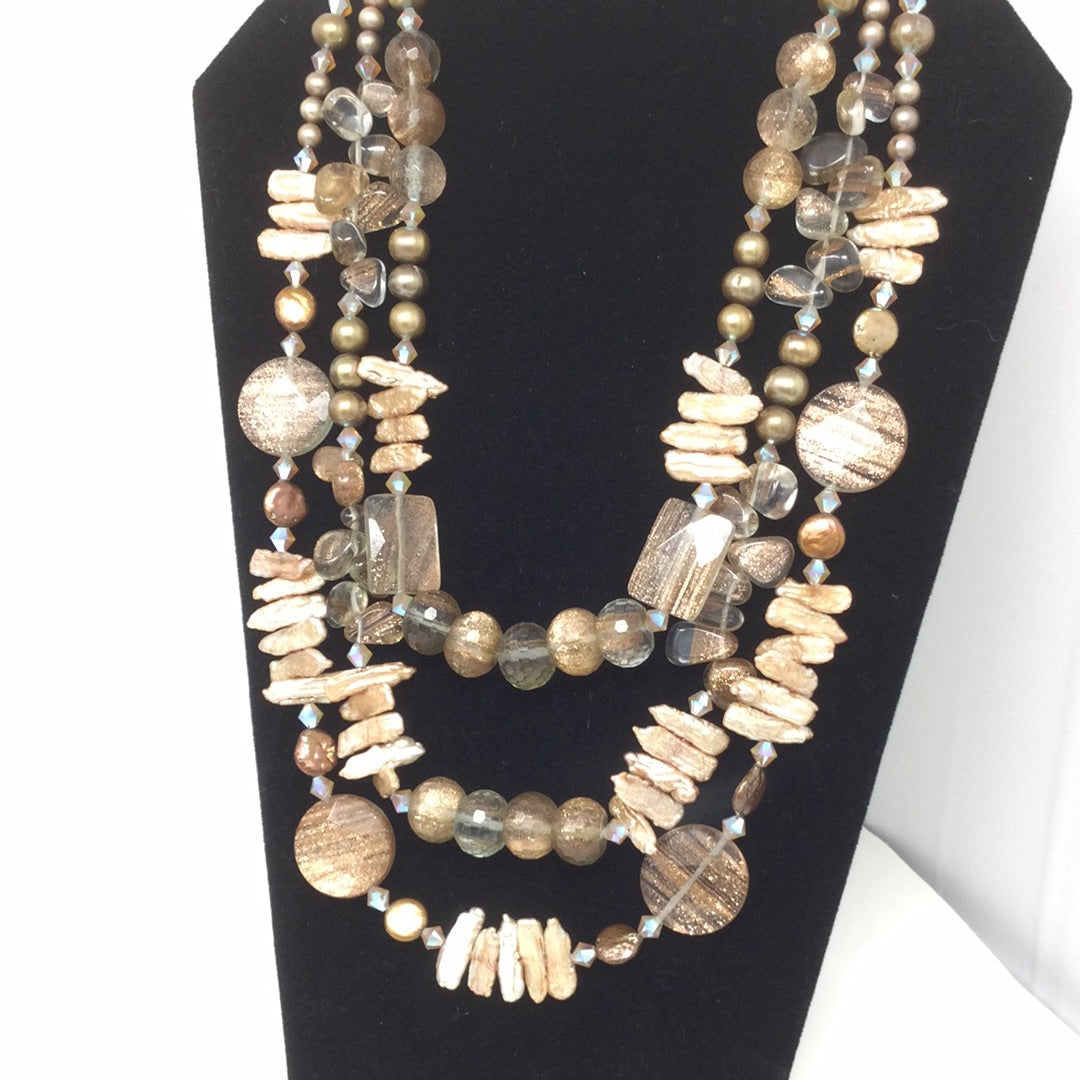The 'Your Royal Highness', Genuine Golden Pearl Necklace | Handmade Artist Original