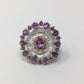 Genuine Amethyst & Pink Tourmaline Ring