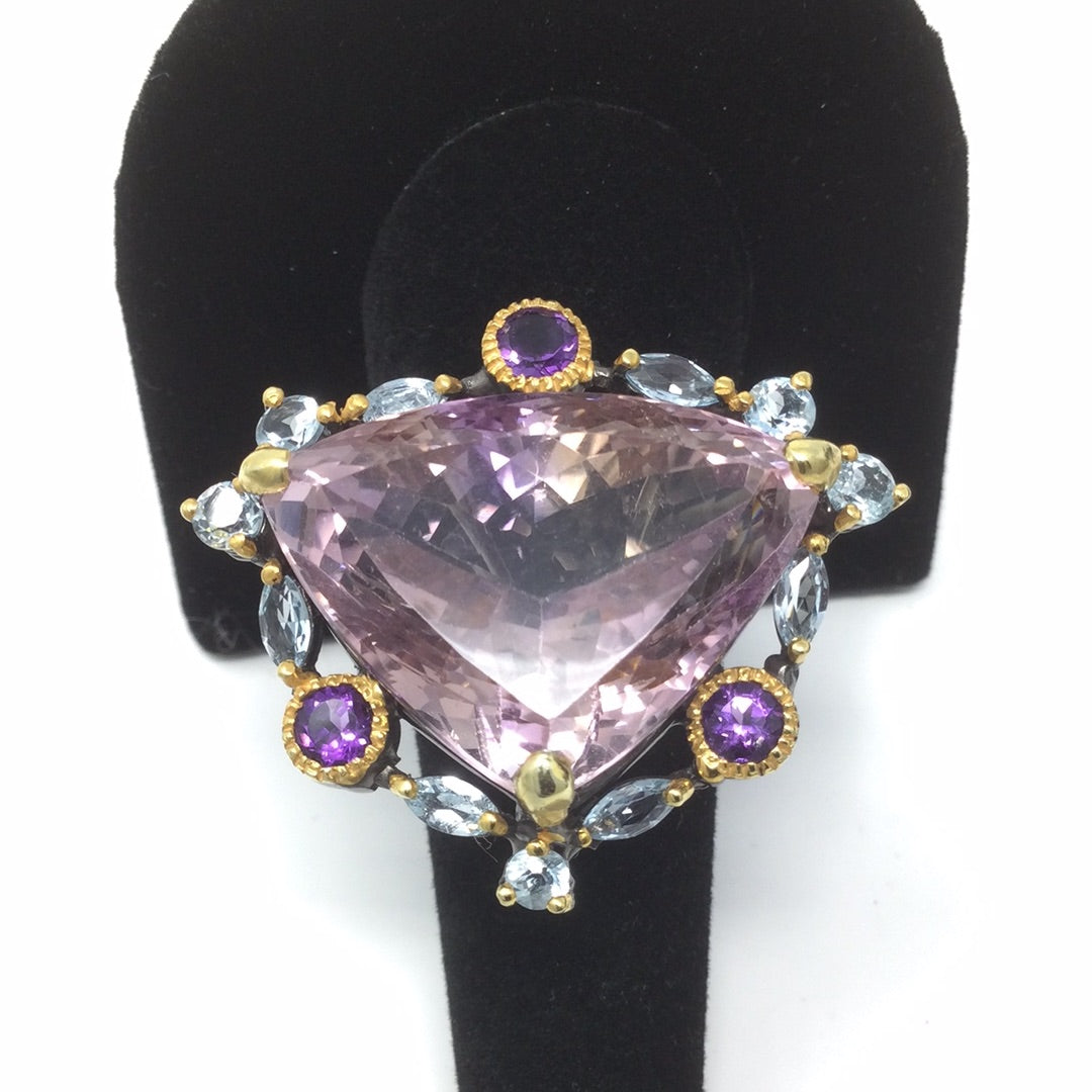 Massive 36 CTW Genuine Ametrine Ring