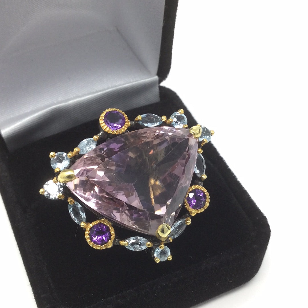 Massive 36 CTW Genuine Ametrine Ring