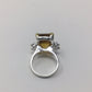 Titillating 30 CTW Genuine Citrine & Tanzanite Ring