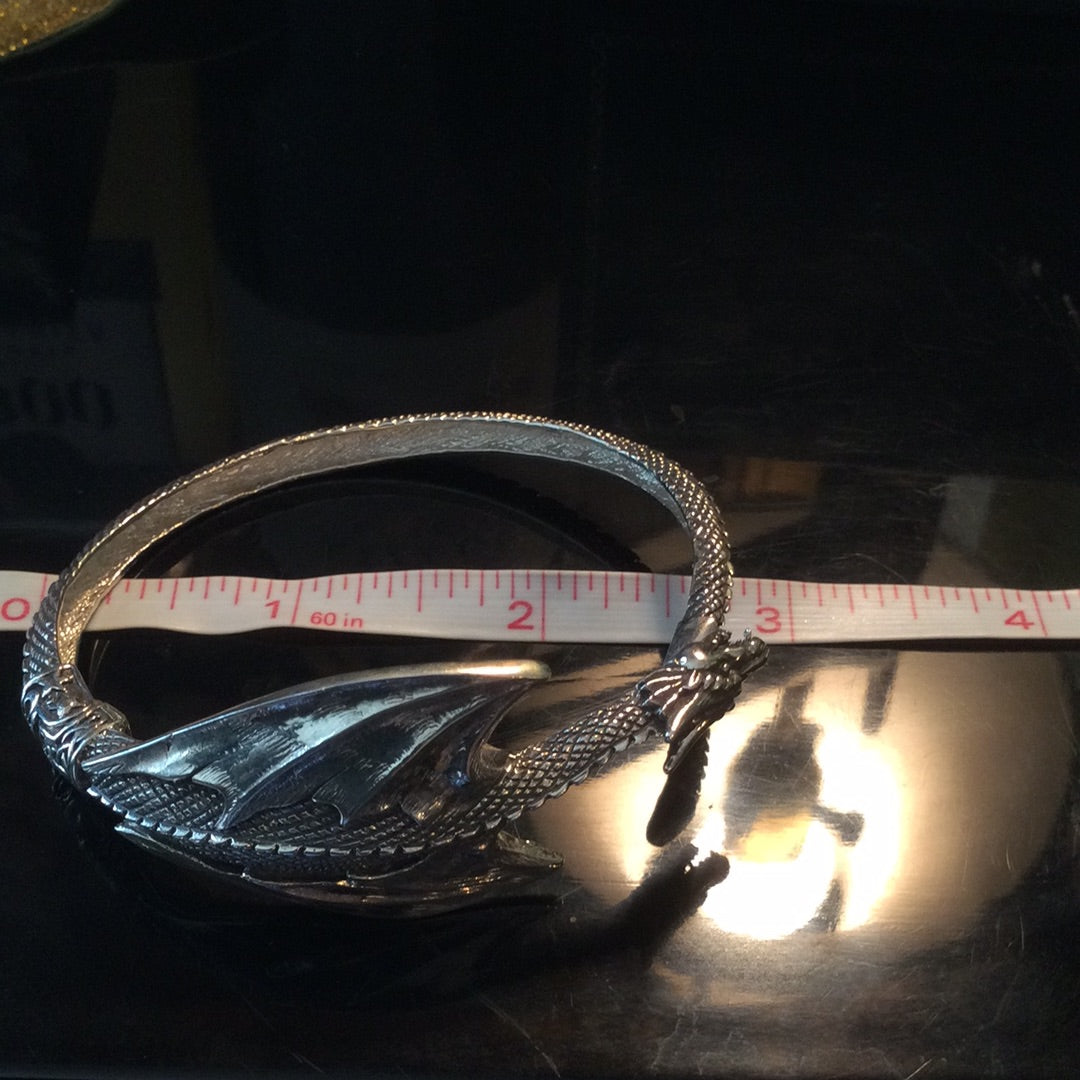 Custom Made Sterling Silver Dragon Bracelet