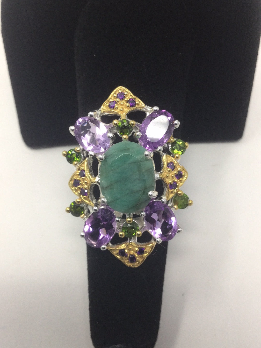 Emerald Ecstasy,  Genuine,  Natural Gemstone  Ring