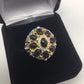 Rare Black Fiery Opals Ring
