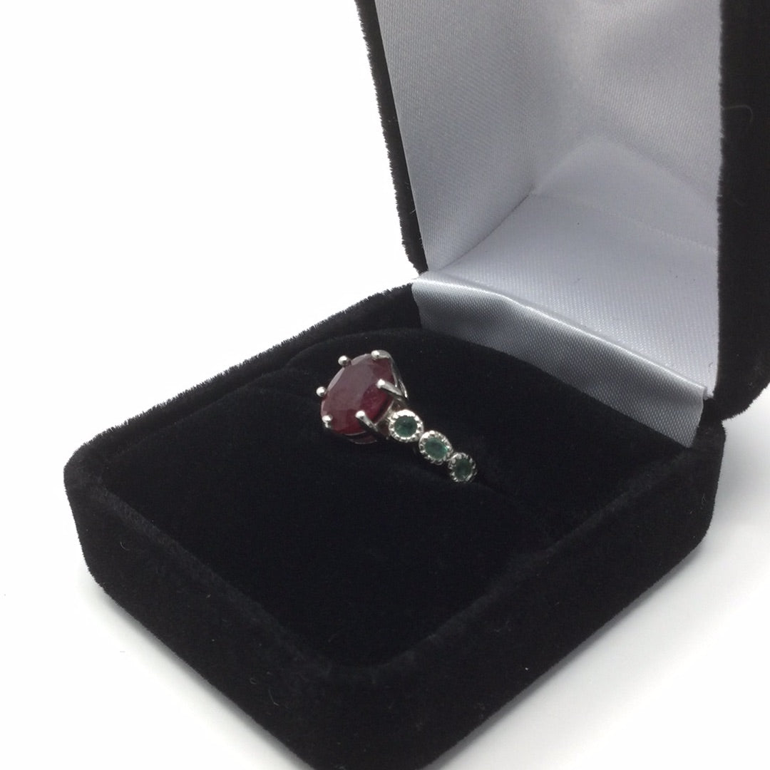 Genuine Ruby & Emerald Ring