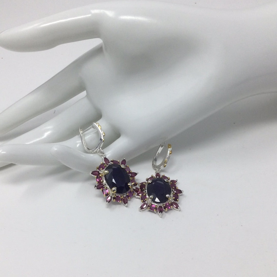 Genuine Sensual Sapphire Earrings