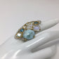 Genuine Larimar, Moonstones & Topaz Ring