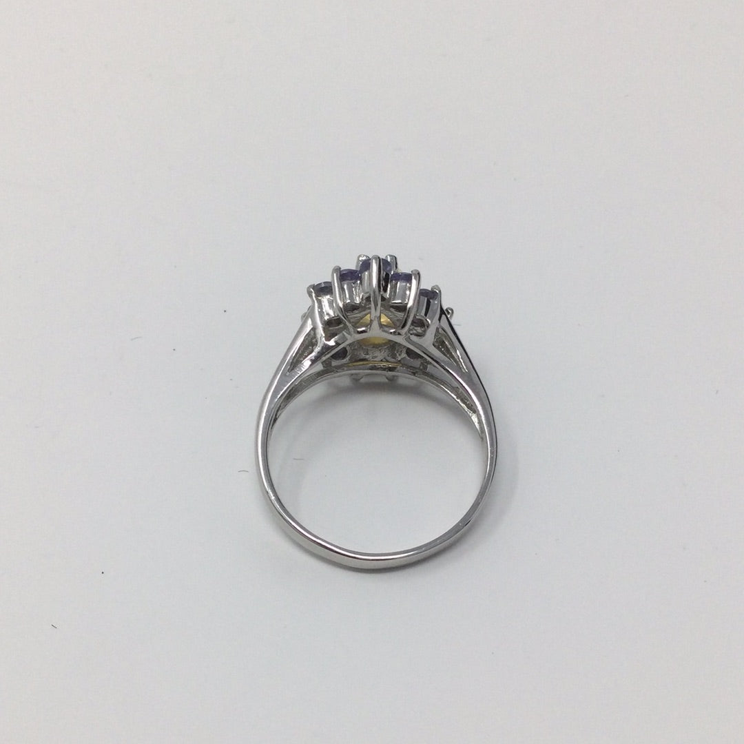 Genuine Opal & Tanzanite Ring