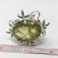Huge Genuine Lemon Quartz with Peridot Ring