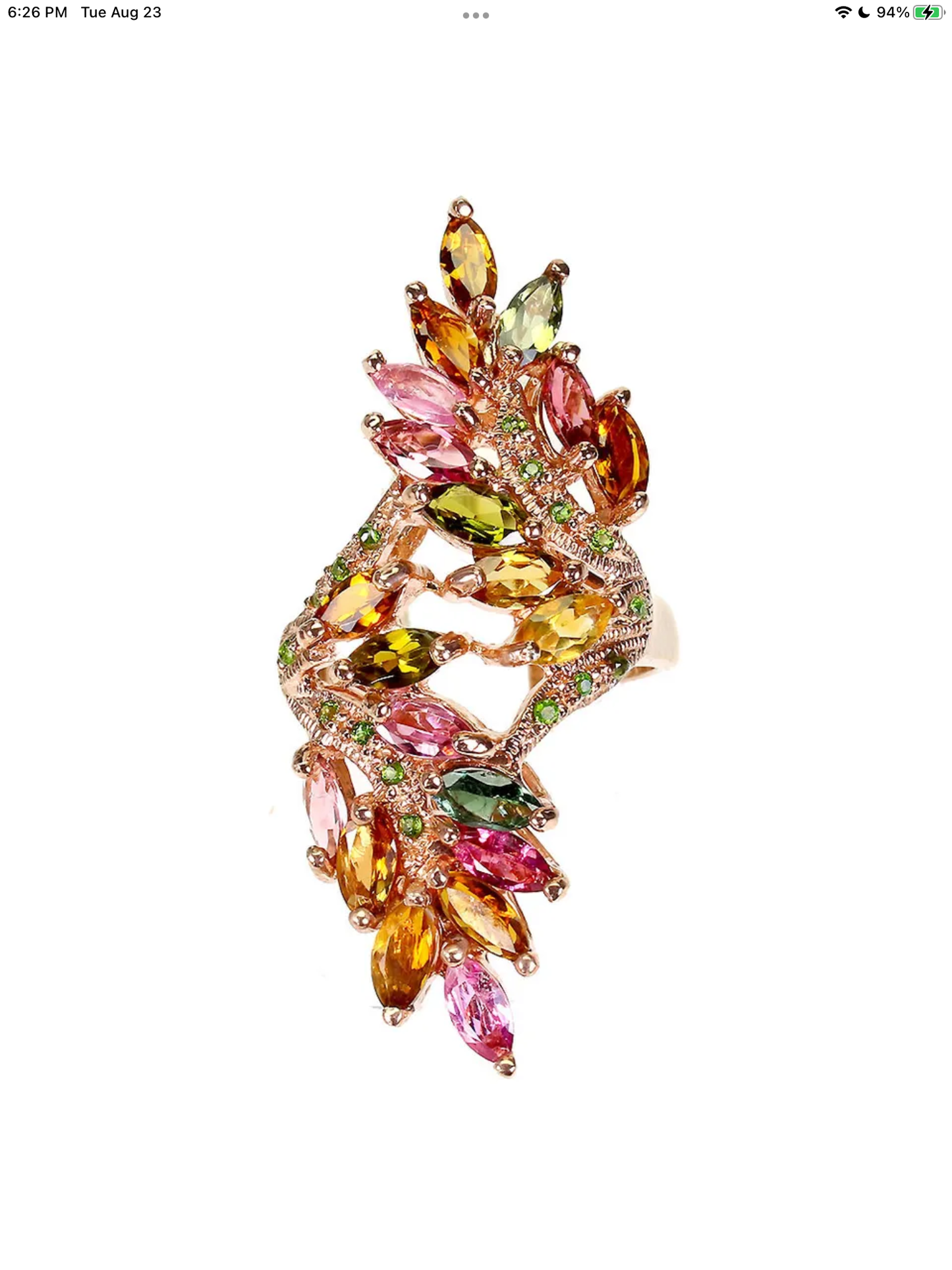 Tantalizing Elegant Genuine Tourmaline Ring