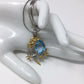 Artistic Genuine Blue Topaz Bird Pendant