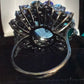 Genuine London Blue Topaz with Aquamarines & Tanzanite