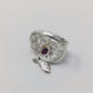 Genuine Garnet Hummingbird Ring