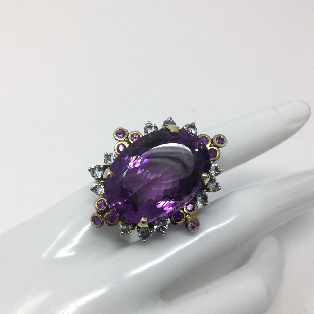 Iconic Mr. Big 48CTW Genuine Amethyst Ring