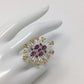 Galaxy Of Genuine Opals & Garnets Ring