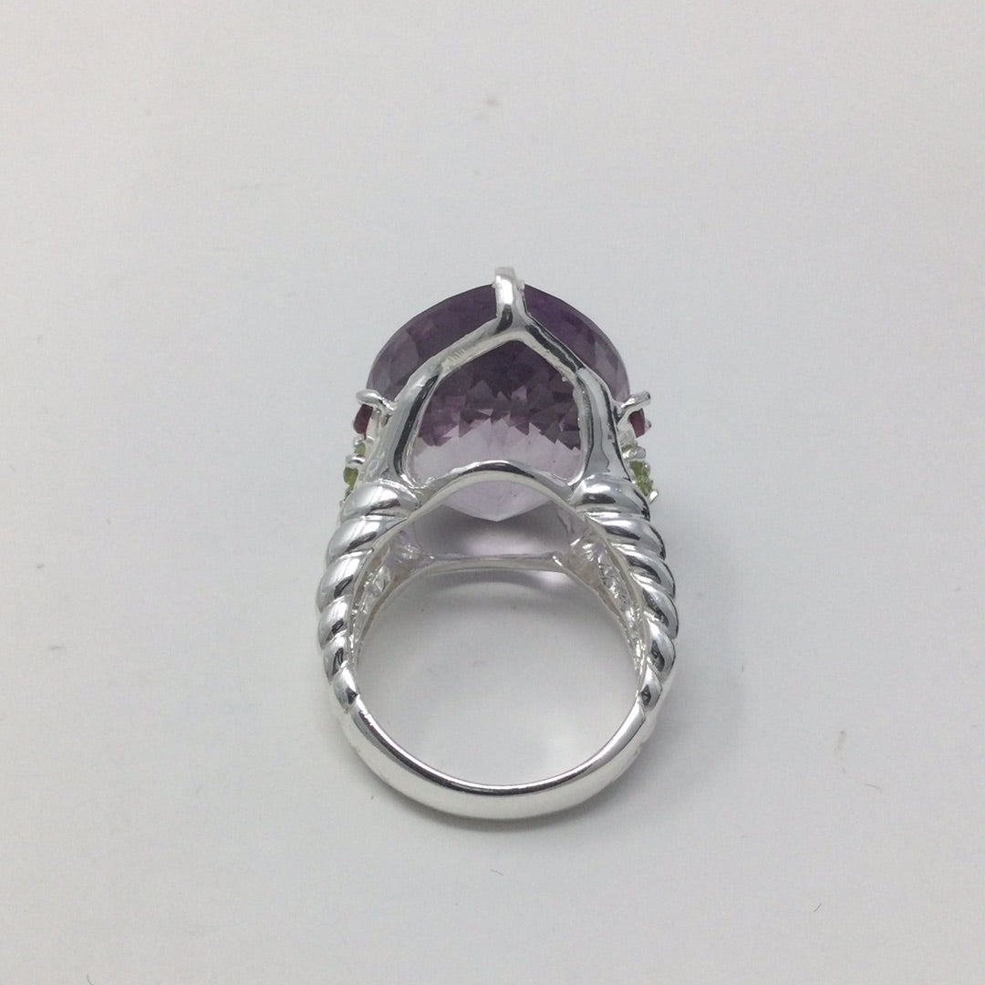 Incredible 45 CTW Genuine Amethyst Ring