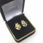 Genuine Peridot Garnet Earrings