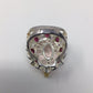 Divine Genuine Rose Quartz & Pink Tourmaline Ring