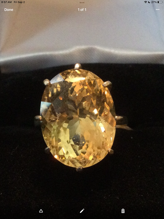 Supreme Genuine Citrine Ring