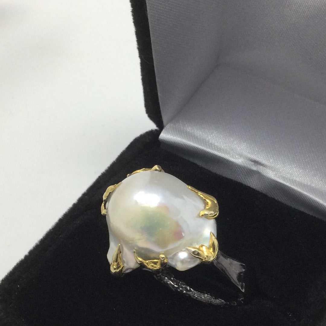 Genuine Baroque Pearl Ring