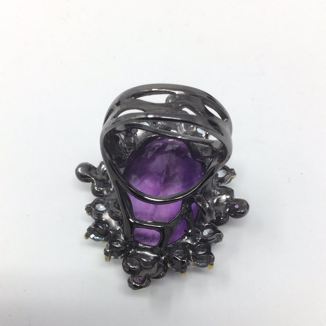 Iconic Mr. Big 48CTW Genuine Amethyst Ring