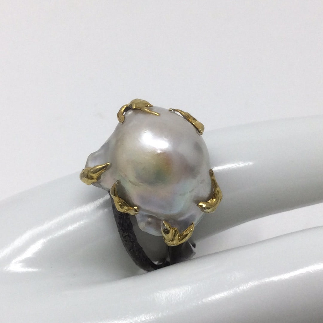 Genuine Baroque Pearl Ring