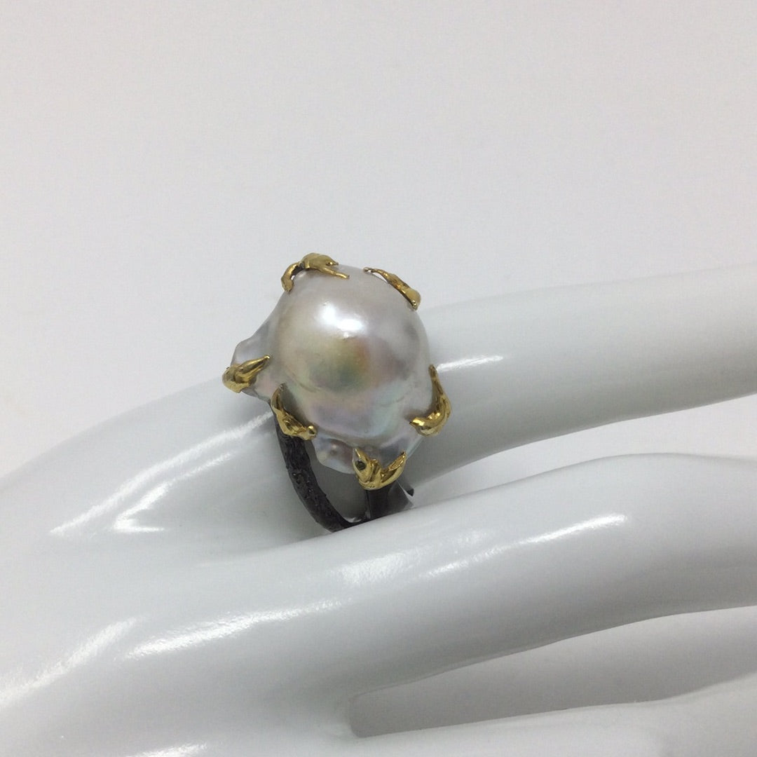 Genuine Baroque Pearl Ring