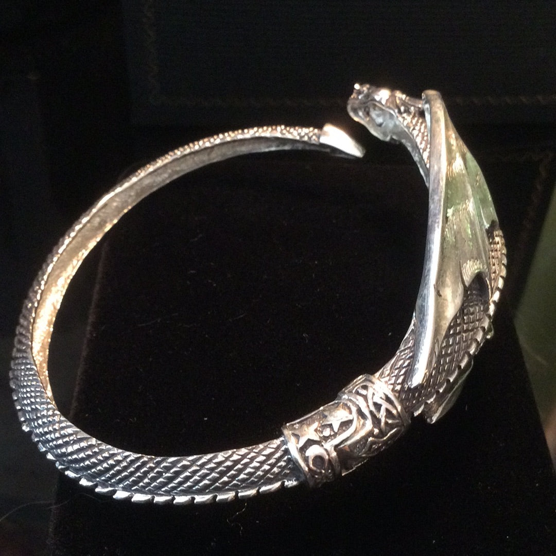 Custom Made Sterling Silver Dragon Bracelet