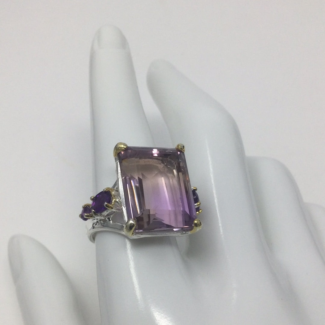 Natural Genuine Ametrine Ring