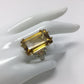 Emerald Cut Genuine Citrine Ring