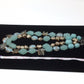 Genuine Amazonite, Chalcedony & Pearls Necklace Artist Original