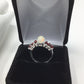 Genuine Fiery Opal & Garnet Ring