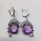 HOLD FOR VICTORIA Genuine Amethyst & Iolite Earrings