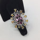 Galaxy Of Genuine Opals & Garnets Ring