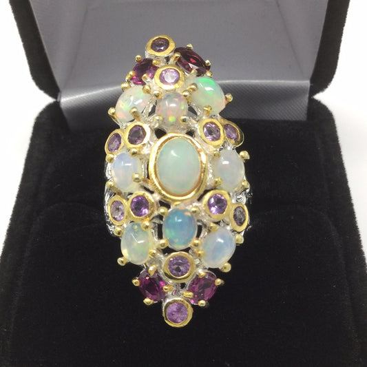 License To Thrill, Genuine Opal & Gemstone Ring