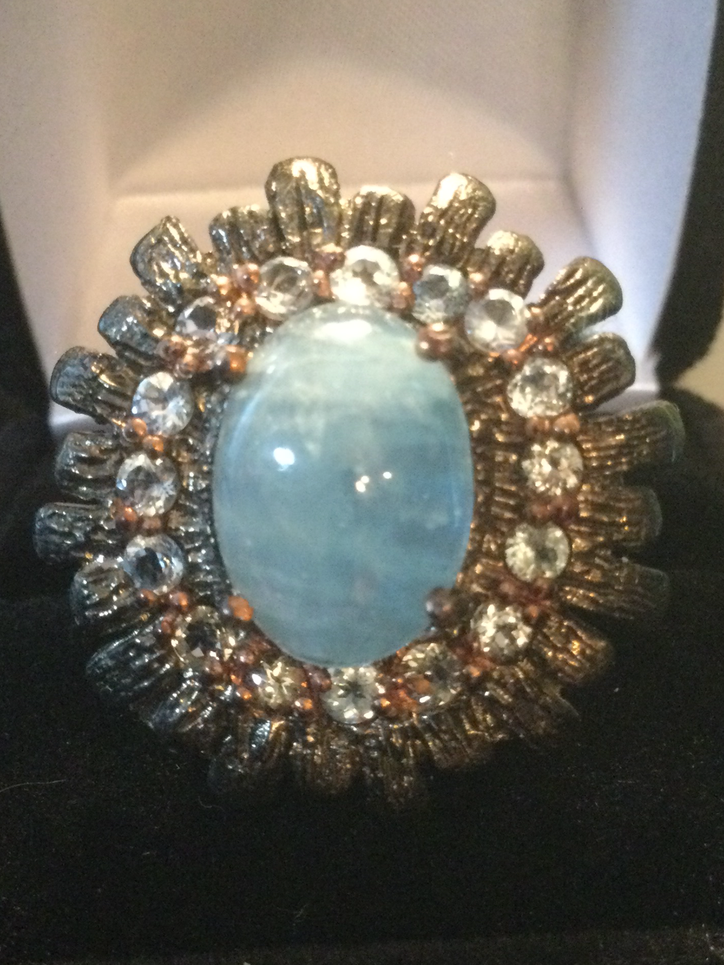 Rare, Large 8 CTW Genuine Aquamarine Ring