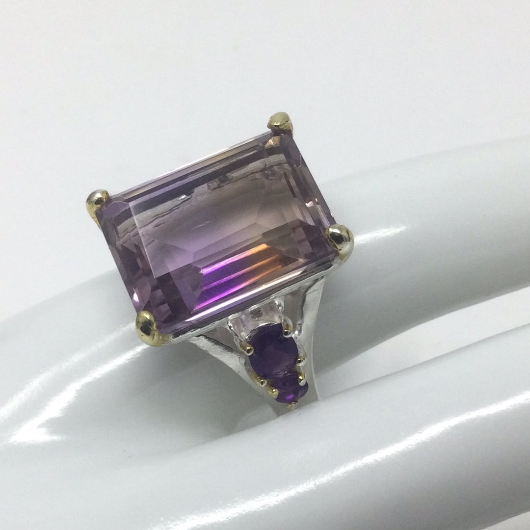 Natural Genuine Ametrine Ring